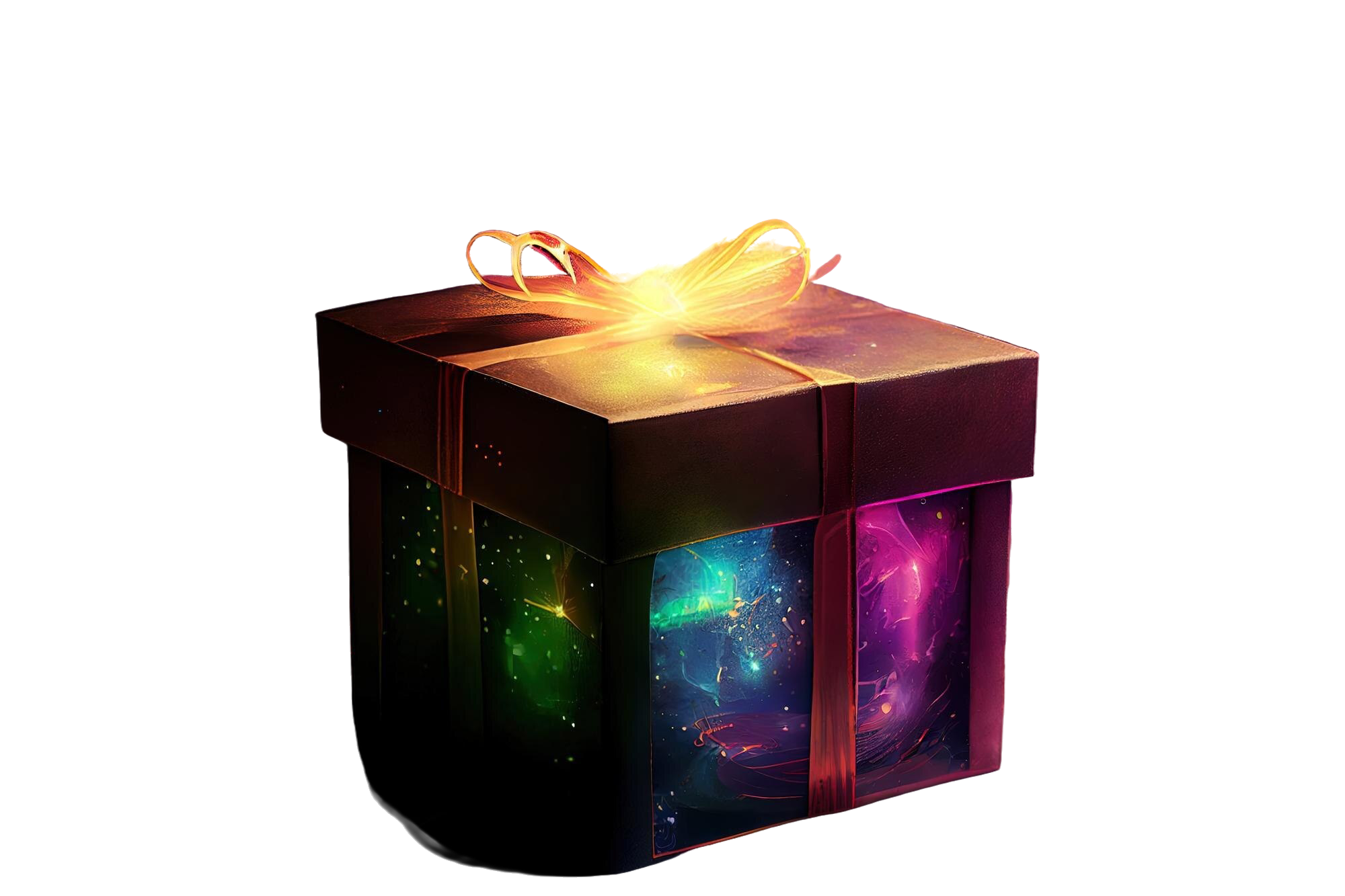 gift-box-neon-lighting-with-garland-generative-ai gift-box-neon-lighting-with-garland-generative-ai